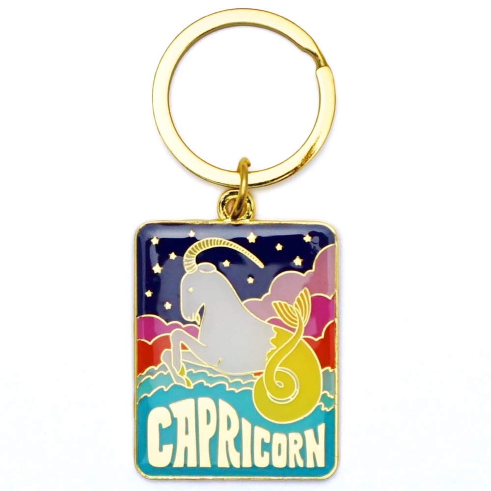 Capricorn Key Chain by Lucky Horse Press